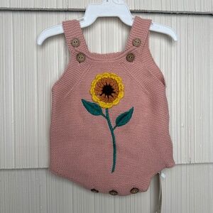 NWT Simple Kids Pink Knit Romper